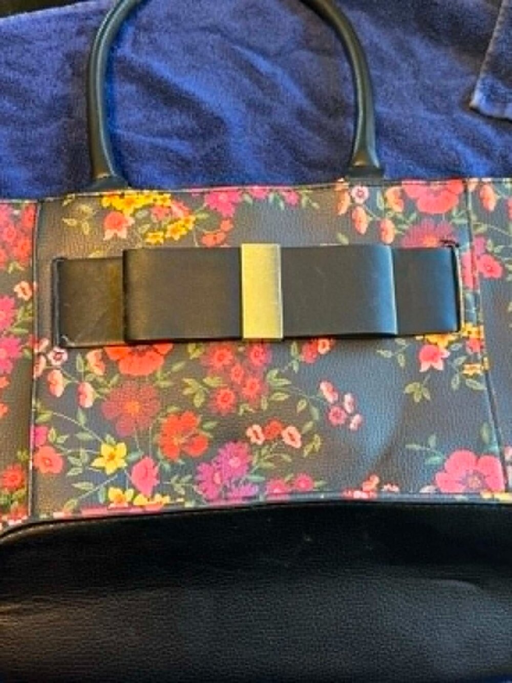 APT 9 Black Floral Large Purse Shoulder Bag Brady Shopper New $49